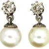 Edwardian Natural Saltwater Pearl & Diamond Earrings 1 Edwardian Natural Saltwater Pearl & Diamond Earrings -Antique Jewellery Company DSC06608 1