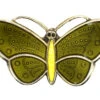 Small Green Enamel Butterfly Brooch