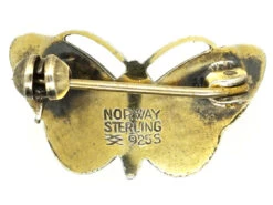 Small Green Enamel Butterfly Brooch 7 Small Green Enamel Butterfly Brooch -Antique Jewellery Company DSC06634