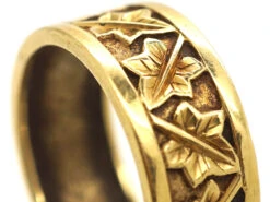 18ct Gold Ring With Ivy Leaf Design -Antique Jewellery Company DSC06635