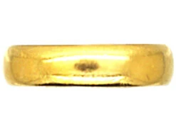 Wide 22ct Gold Wedding Ring Assayed In 1921