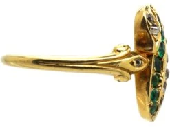 Victorian 18ct Gold Twist Ring Set With Emeralds & Diamonds 12 Victorian 18ct Gold Twist Ring Set With Emeralds & Diamonds -Antique Jewellery Company DSC06658 scaled 1