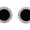 Art Deco Diamond & Onyx Round Earrings -Antique Jewellery Company DSC06662