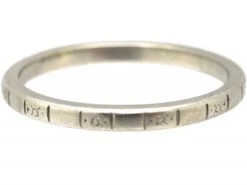 Art Deco Engraved Platinum Wedding Ring -Antique Jewellery Company DSC06666 scaled 2