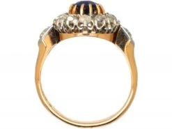 French Import Early 20th Century 18ct Gold, Rose Diamond & Sapphire Oval Cluster Ring 10 French Import Early 20th Century 18ct Gold, Rose Diamond & Sapphire Oval Cluster Ring -Antique Jewellery Company DSC06682 scaled 1