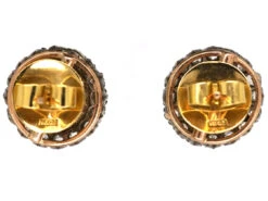 Edwardian Large 18ct Gold Pearl & Diamond Cluster Earrings -Antique Jewellery Company DSC06697