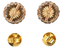 Edwardian Large 18ct Gold Pearl & Diamond Cluster Earrings -Antique Jewellery Company DSC06700