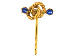 Edwardian 15ct Gold & Sapphire Lover’s Knot Tie Pin