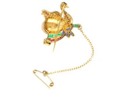 18ct Gold Gem Set Swan Brooch 11 18ct Gold Gem Set Swan Brooch -Antique Jewellery Company DSC06718