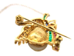 18ct Gold Gem Set Swan Brooch 10 18ct Gold Gem Set Swan Brooch -Antique Jewellery Company DSC06722