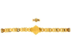 Victorian 15ct Gold & Cabochon Garnet Bracelet In Original Case -Antique Jewellery Company DSC06780