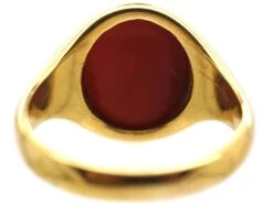 Early 20th Century 18ct Gold Signet Ring With Carnelian Intaglio Of An Eagle -Antique Jewellery Company DSC06802 scaled 1