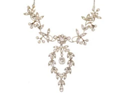 Edwardian Platinum & Diamond Festoon Necklace -Antique Jewellery Company DSC06842 1