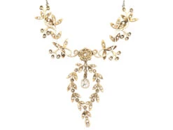 Edwardian Platinum & Diamond Festoon Necklace -Antique Jewellery Company DSC06843 1