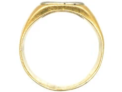 French Platinum & 18ct Gold Signet Ring -Antique Jewellery Company DSC06845