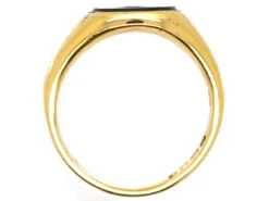 Late Victorian 18ct Gold & Bloodstone Signet Ring With A Cockerel Intaglio -Antique Jewellery Company DSC06863