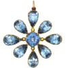 Georgian Gold & Blue Paste Pendant 2 Georgian Gold & Blue Paste Pendant -Antique Jewellery Company DSC06879