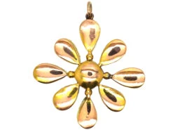 Georgian Gold & Blue Paste Pendant 7 Georgian Gold & Blue Paste Pendant -Antique Jewellery Company DSC06883