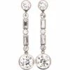 Art Deco Platinum, Diamond Drop Earrings