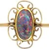 Arts & Crafts 9ct Gold & Black Opal Ring -Antique Jewellery Company DSC06914 scaled 1