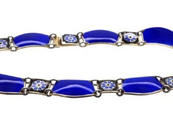 David Andersen Silver & Blue Enamel Necklace 14 David Andersen Silver & Blue Enamel Necklace -Antique Jewellery Company DSC06968
