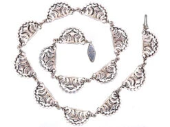 Art Deco Silver & Marcasite Articulated Collar -Antique Jewellery Company DSC06990