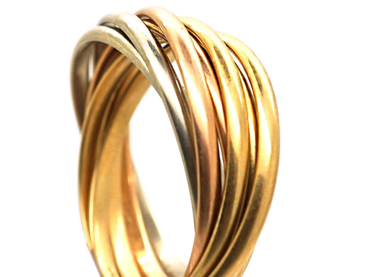 Cartier Trinity 7 Series Mixed Gold Wedding Ring 4 Cartier Trinity 7 Series Mixed Gold Wedding Ring - Image 2