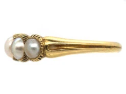 Regency 18ct Gold & Natural Split Pearl Ring 11 Regency 18ct Gold & Natural Split Pearl Ring -Antique Jewellery Company DSC07011