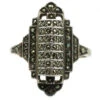 Art Deco Silver & Marcasite Ring 1 Art Deco Silver & Marcasite Ring -Antique Jewellery Company DSC07023