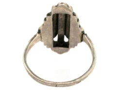 Art Deco Silver & Marcasite Ring -Antique Jewellery Company DSC07024