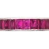 Art Deco Platinum & French Cut Ruby Eternity Ring 1 Art Deco Platinum & French Cut Ruby Eternity Ring -Antique Jewellery Company DSC07026 1