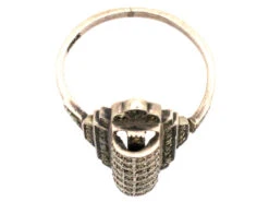 Art Deco Silver & Marcasite Ring -Antique Jewellery Company DSC07026