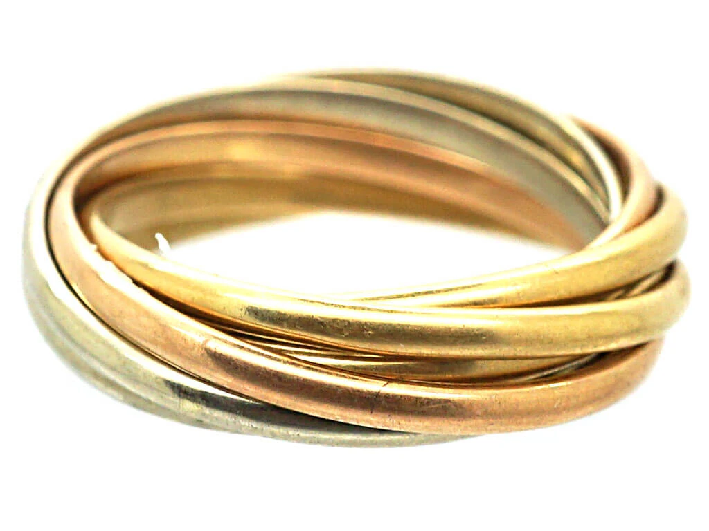 Cartier Trinity 7 Series Mixed Gold Wedding Ring 7 Cartier Trinity 7 Series Mixed Gold Wedding Ring - Image 5