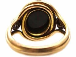 Victorian 18ct Gold Signet Ring With Bloodstone Intaglio Of Pelicans With A Coronet 11 Victorian 18ct Gold Signet Ring With Bloodstone Intaglio Of Pelicans With A Coronet -Antique Jewellery Company DSC07039 scaled 1