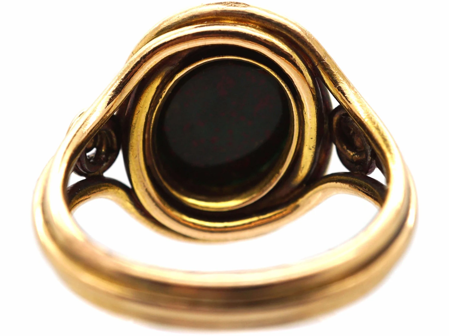 Victorian 18ct Gold Signet Ring With Bloodstone Intaglio Of Pelicans With A Coronet 6 Victorian 18ct Gold Signet Ring With Bloodstone Intaglio Of Pelicans With A Coronet - Image 4