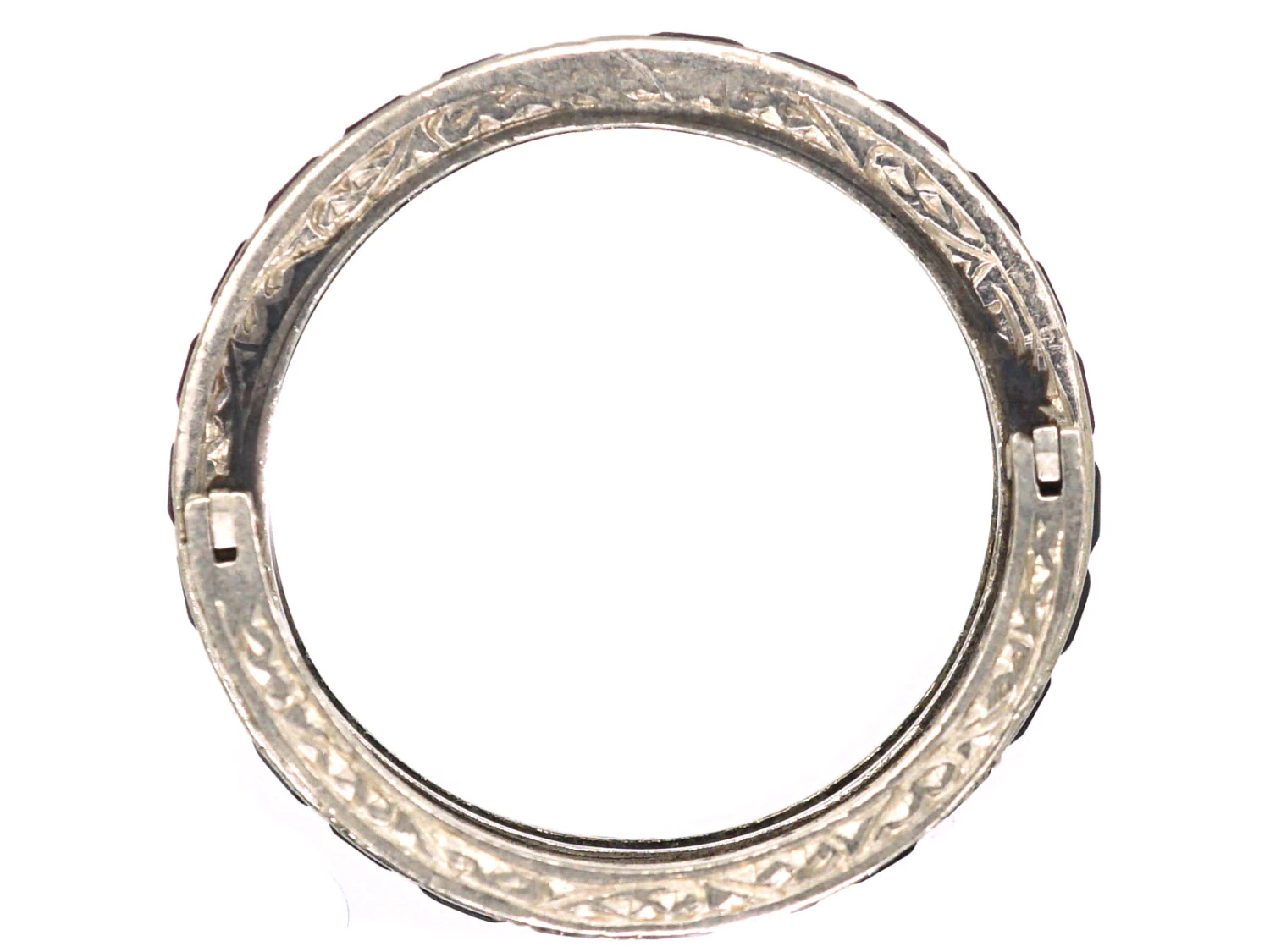 Art Deco 18ct White Gold Flip Over Ring Set With Sapphires, Rubies & Diamonds 6 Art Deco 18ct White Gold Flip Over Ring Set With Sapphires, Rubies & Diamonds - Image 4