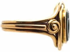 Victorian 18ct Gold Signet Ring With Bloodstone Intaglio Of Pelicans With A Coronet 12 Victorian 18ct Gold Signet Ring With Bloodstone Intaglio Of Pelicans With A Coronet -Antique Jewellery Company DSC07043 scaled 1