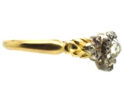 Early Victorian 18ct Gold Heart Shaped Ring Set With Diamonds 12 Early Victorian 18ct Gold Heart Shaped Ring Set With Diamonds -Antique Jewellery Company DSC07057 copy