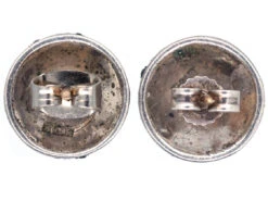 Art Deco Silver & Marcasite Round Earrings -Antique Jewellery Company DSC07125