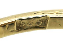 Art Deco 14ct Gold & Platinum & Diamond Three Stone Diamond Ring With Rose Diamond Detail -Antique Jewellery Company DSC07131