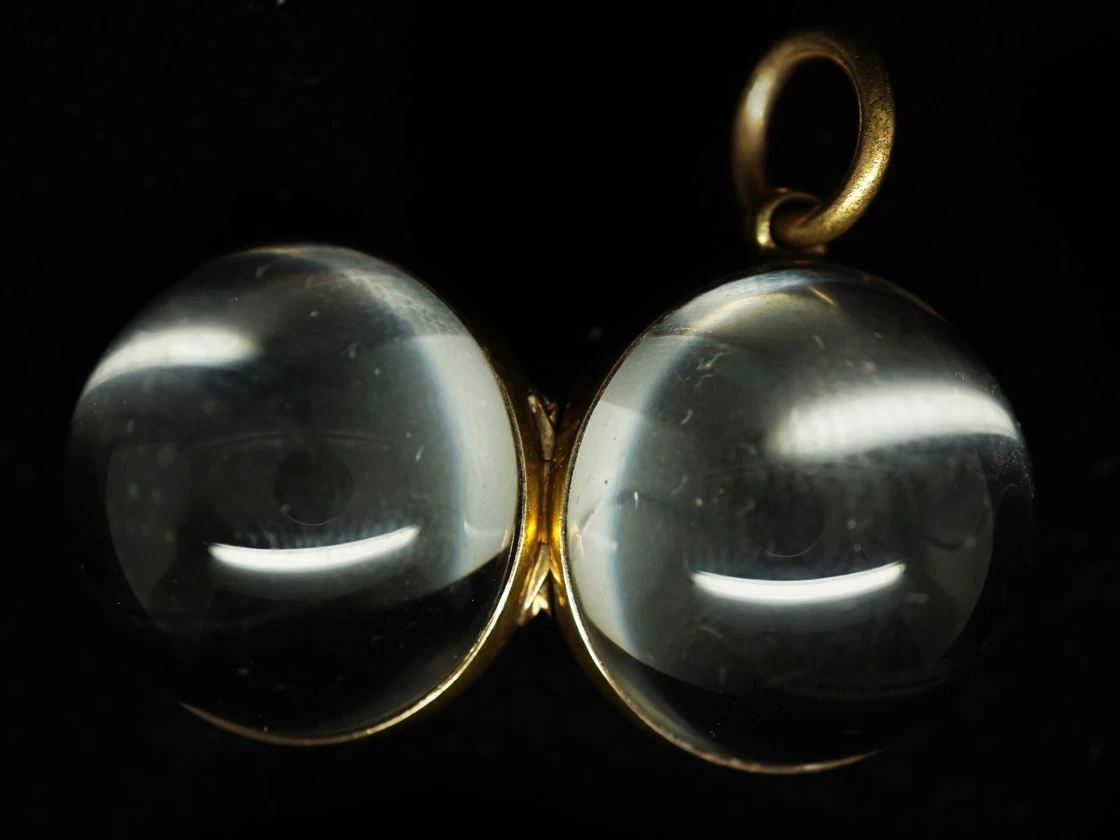 Edwardian Rock Crystal Ball Locket 5 Edwardian Rock Crystal Ball Locket - Image 3