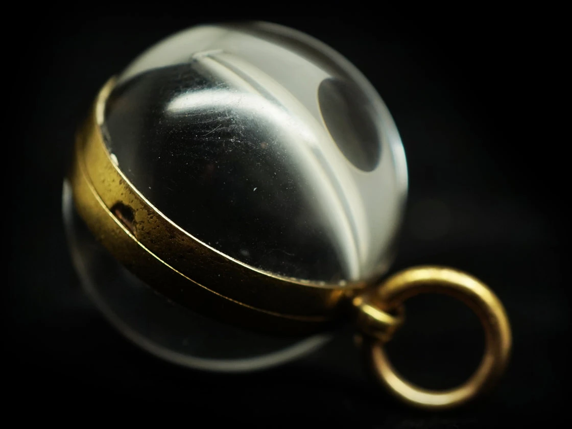 Edwardian Rock Crystal Ball Locket 7 Edwardian Rock Crystal Ball Locket - Image 5