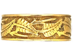 Victorian 18ct Gold Wedding Ring With Fern Detail
