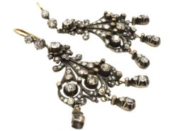 Large Triple Drop Diamond Earrings 7 Large Triple Drop Diamond Earrings -Antique Jewellery Company DSC07202