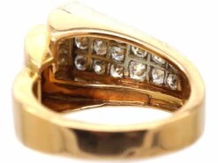 Retro 18ct Gold & Platinum Buckle Ring Set With Diamonds -Antique Jewellery Company DSC07217 scaled 1