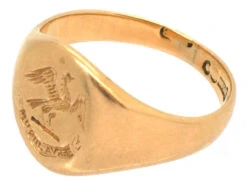 Victorian 15ct Gold Signet Ring With Eagle Intaglio -Antique Jewellery Company DSC07234 1