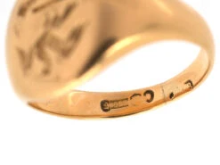 Victorian 15ct Gold Signet Ring With Eagle Intaglio -Antique Jewellery Company DSC07236
