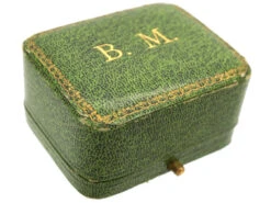 French 18ct Gold & Diamond Cluster Earrings In Original Case -Antique Jewellery Company DSC07239