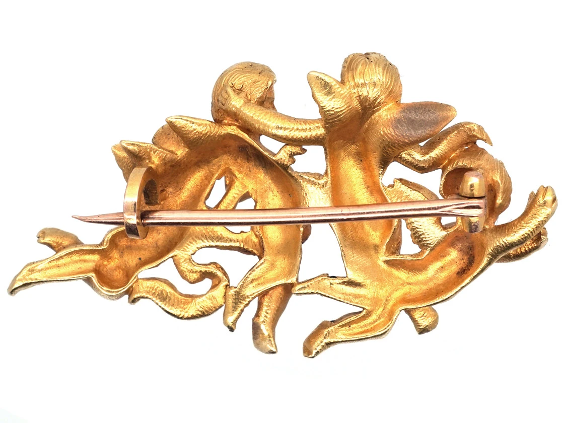 Victorian 18ct Gold Love Is Blind Brooch 7 Victorian 18ct Gold Love Is Blind Brooch - Image 5