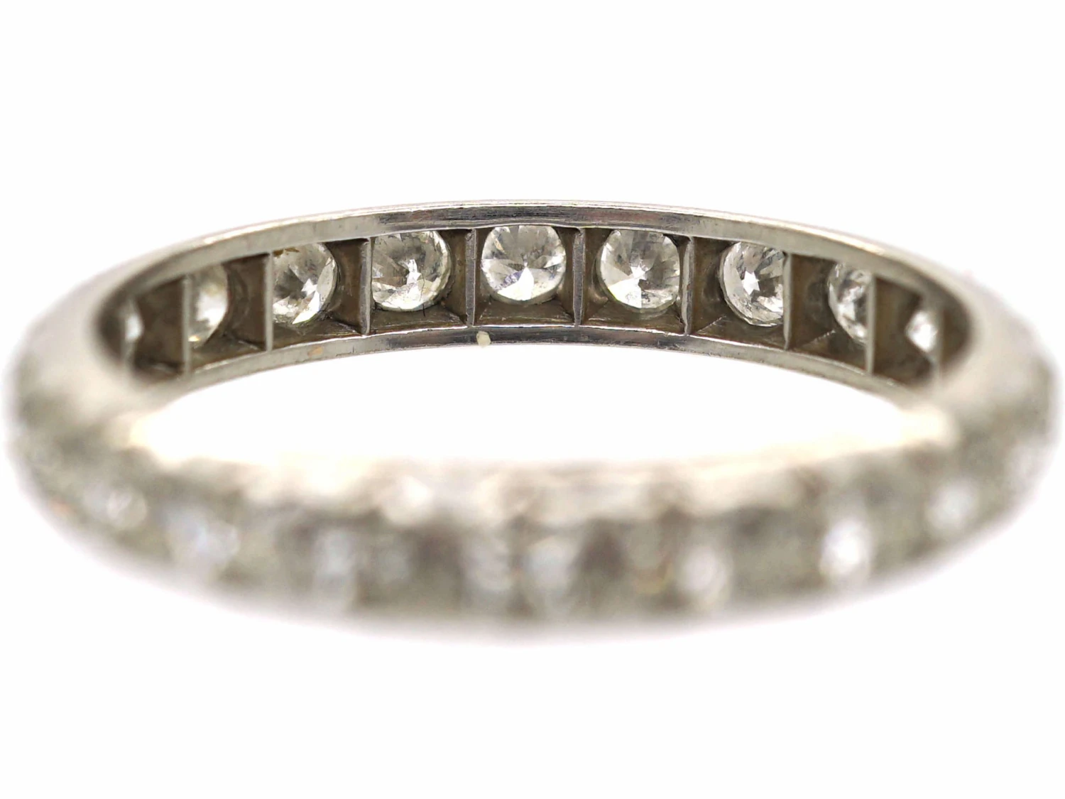 Early 20th Century Diamond Eternity Ring With Curved Edges 6 Early 20th Century Diamond Eternity Ring With Curved Edges - Image 4